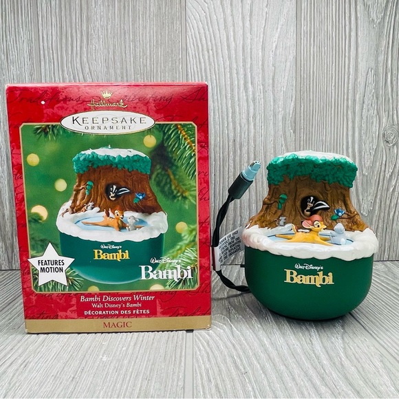 Vintage Hallmark Keepsake Disney's Bambi Discovers Winter Christmas Ornament 01 - Picture 10 of 10